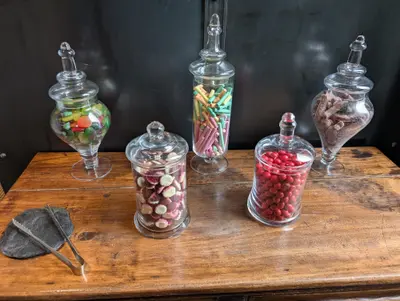 Candies and sweets in the hallway corridor